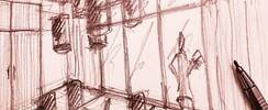 Points Traits Tâches - Cours de perspective à main levée